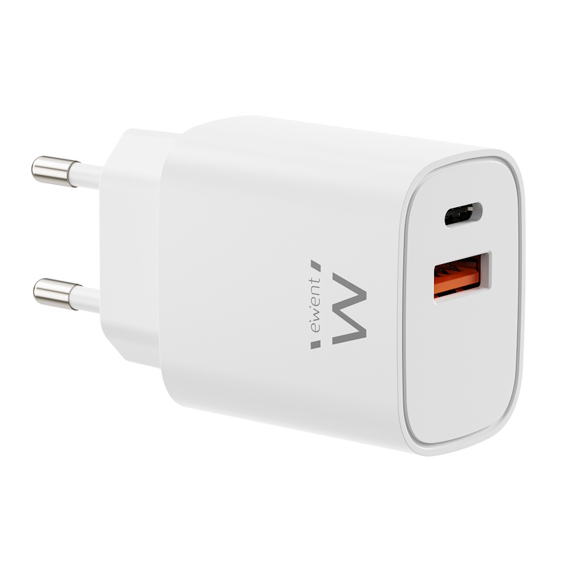 Caricabatterie rapido GaN Fast USB-C  USB-A 30Watt